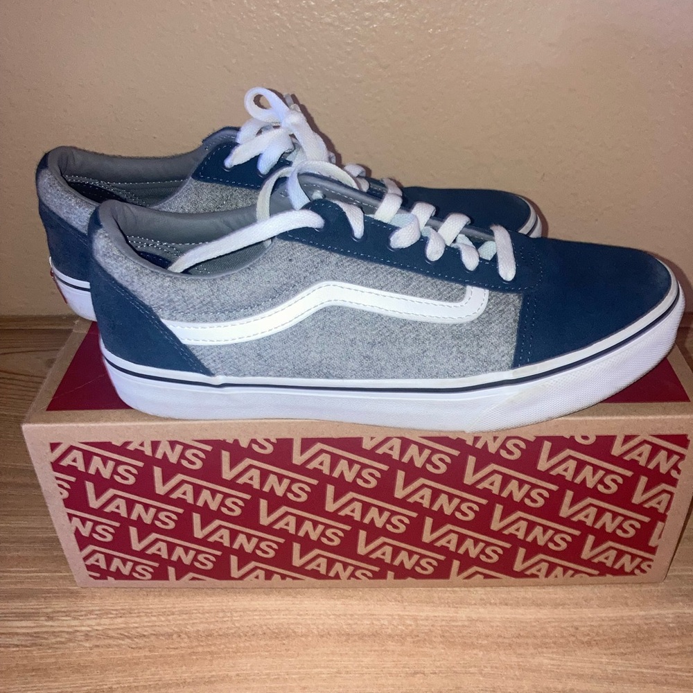 Vans Blue and Gray Sneakers